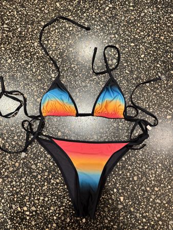 The attico rainbow bikini set size small