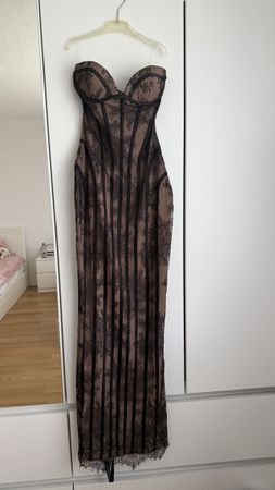 Elegantes Spitzen Maxikleid Corsagenkleid Ballkleid Gr. S/36