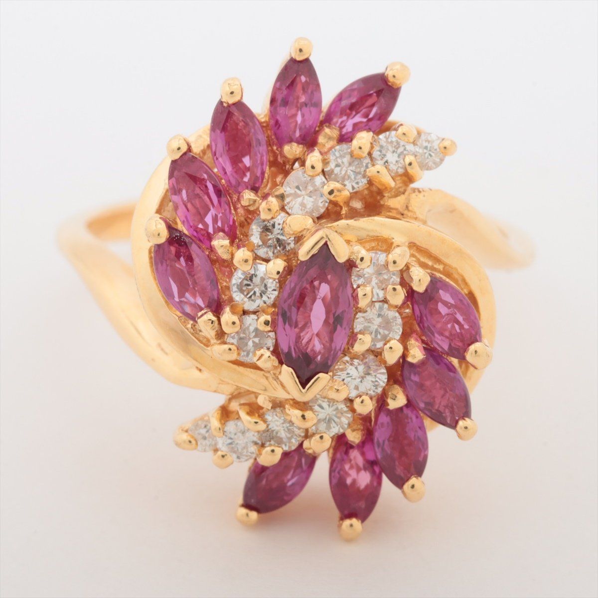 Anelli: Ring Ruby & Diamonds Yellow Gold 18kt 6.5g – Usato da Carouge GE venduto da Watchaser 1
