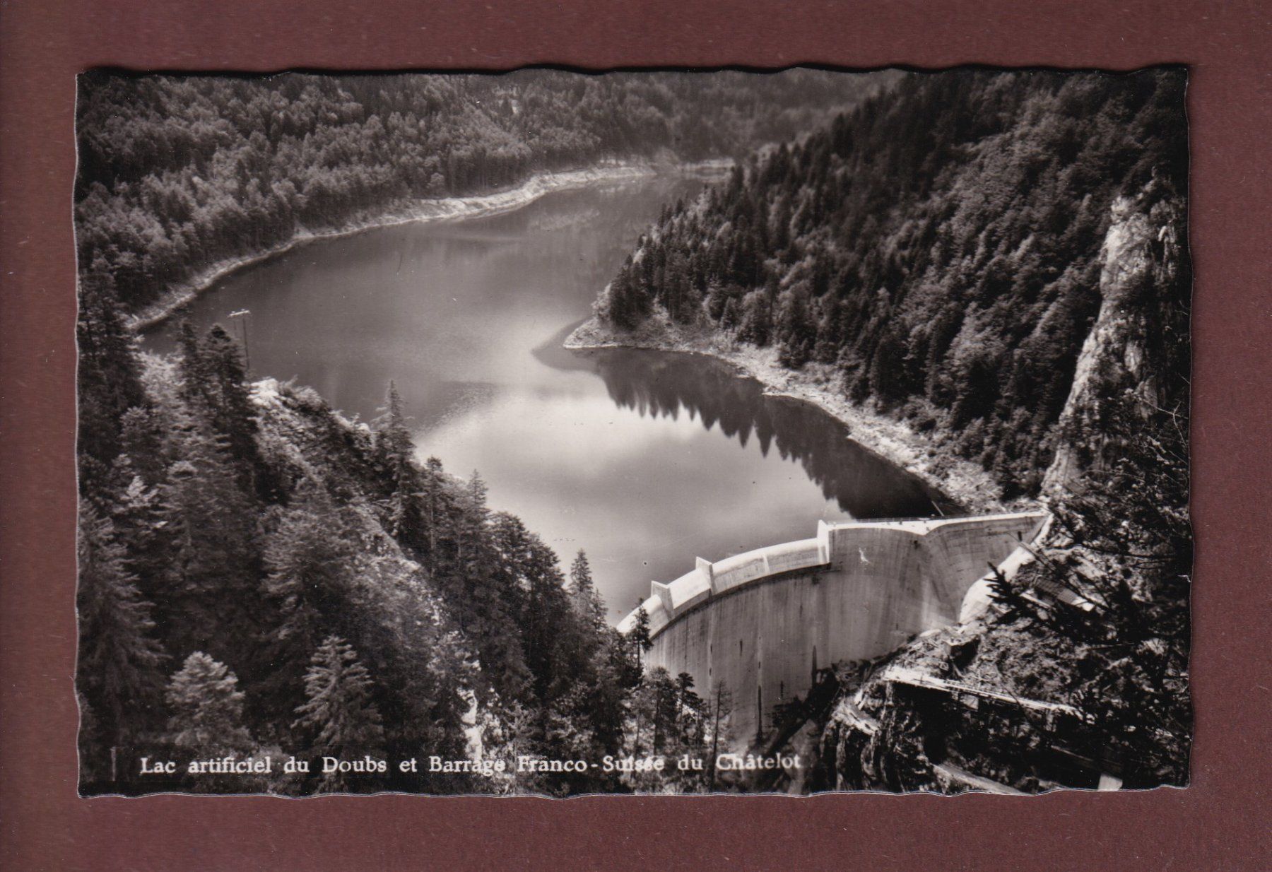 Cartoline postali: Barrage du CHÂTELOT – Usato da Pully venduto da nicecards-shop