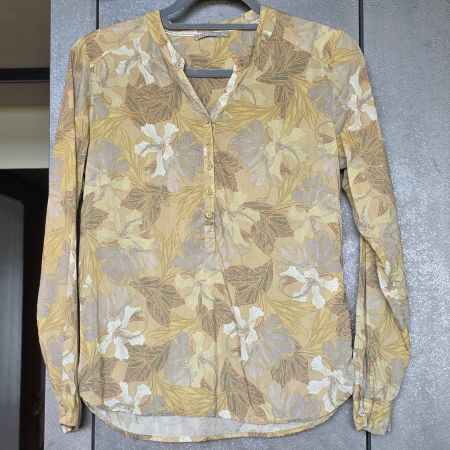 🐸 NILE BLUSE XS BLÜTEN BLÄTTER MUSTER LYOCEL