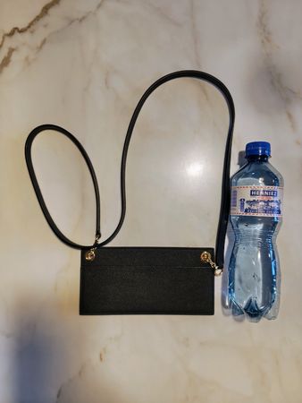 Black leather insert to change Kelly wallet to Kelly-to-go