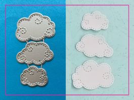3x Wolken - Becher  - Stanzschablone