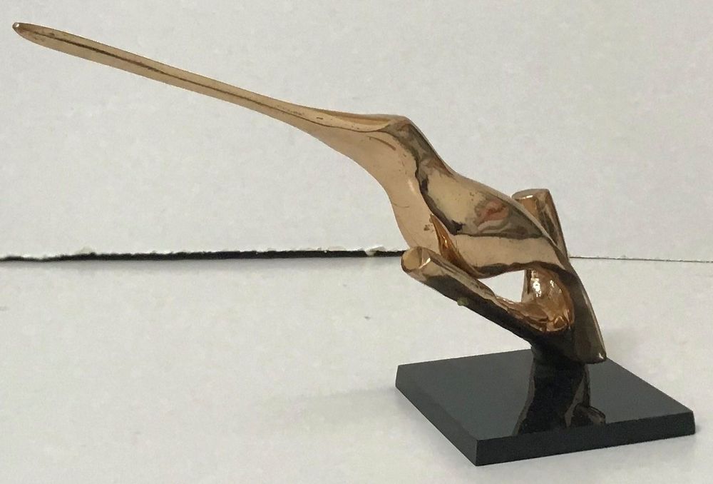 Sehr Interessante Vogel Bronze Skulptur 2