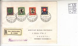 PRO JUVENTUTE 1925 SUR LETTRE RECOMMANDEE + CACHET SOCIETE