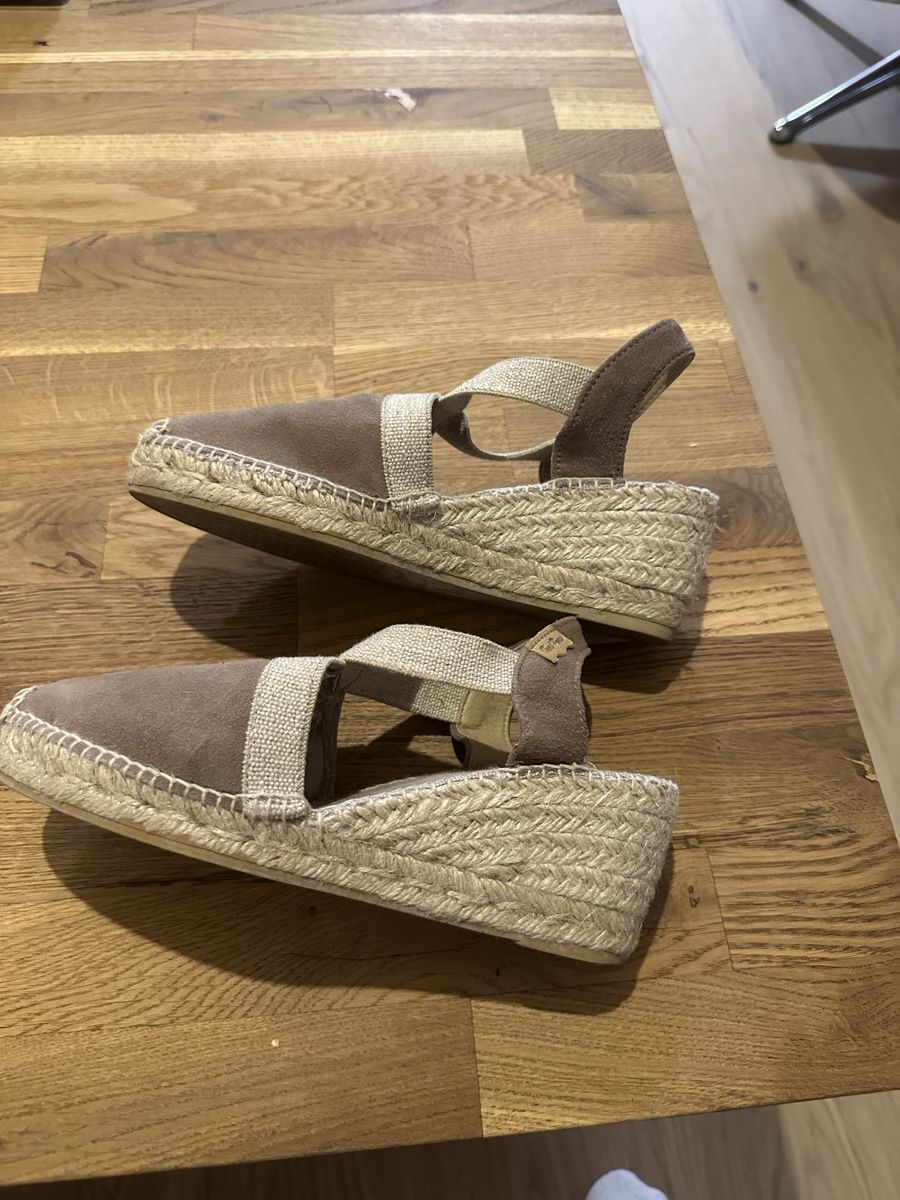 Damenschuhe: Tons Pons Keilabsatz Espadrilles Grösse 36 Braunes Leder – Gebraucht aus Zürich von Gazo_11 2