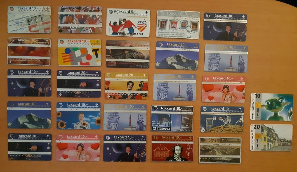 Cartes de téléphone: 27stk. PTT Taxcard – D'occasion à Dulliken par Airliner2
