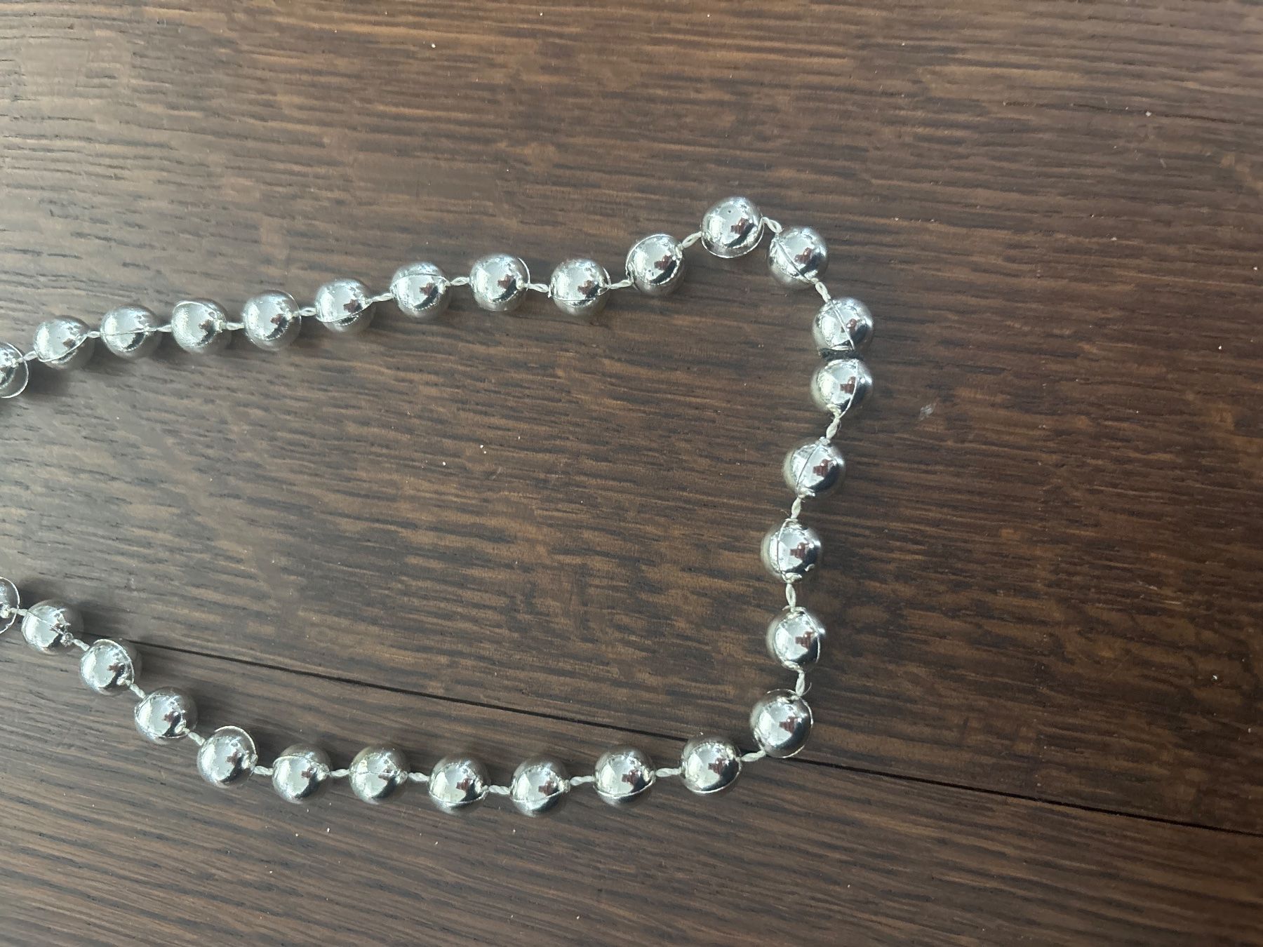 Catenine: Silberfarbene Kette Perlen Modeschmuck 39 cm Länge – Usato da Zürich venduto da ame_ds56 3
