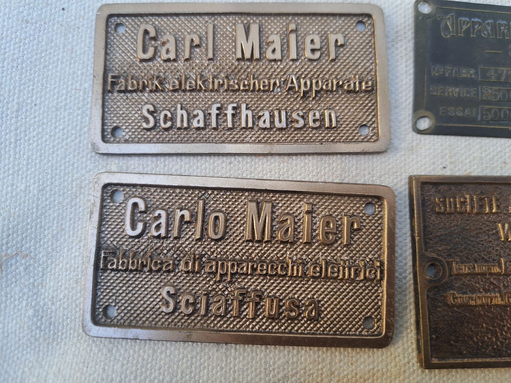 SBB/CFF/FFS Schilder: Lot mit antiken Schildern, Elektro / SBB – Gebraucht aus Muotathal von s_spiess 1