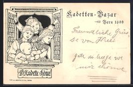 Litho Bern, Kadetten-Bazar 1899, Vier Ki