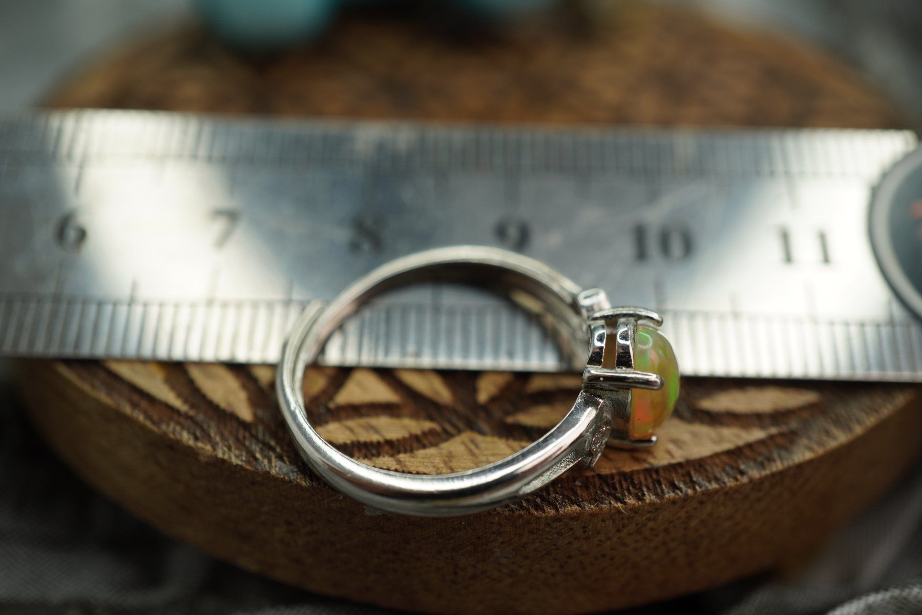 Minerali & Pietre curative: Opal Edel    ring Grösse  Variabel     (Räumung!) – Nuovo e nell'imballaggio originale da Eschenbach SG venduto da topstone 6
