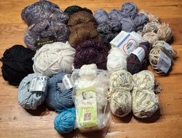 Woll-/Garnpaket 6, ca. 640 g diverse Reste