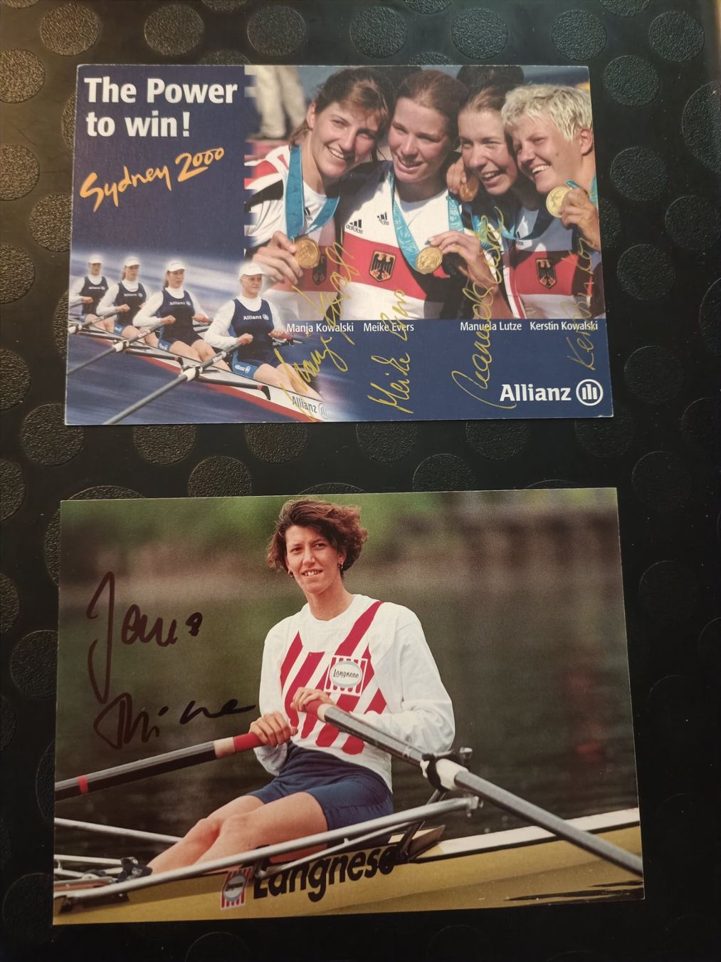 Autografi: Olympiasieger - Rudern - 2x handsignierte Karten – Usato da Menziken venduto da Artographs