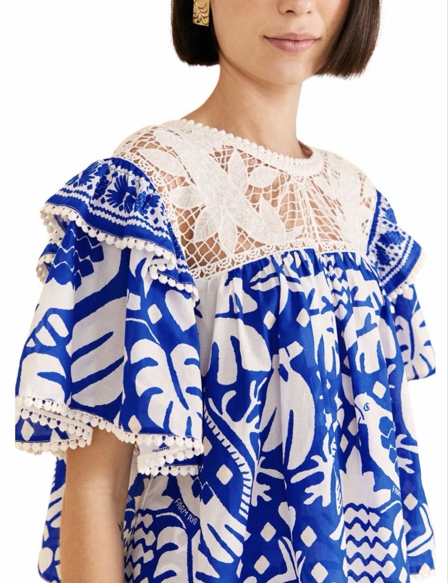 Farm Rio Blusen: Farm Rio Blue Blouse – Gebraucht aus St.Josefen von lop_lh8d