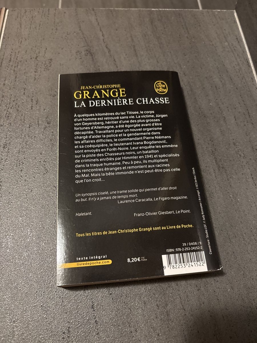 Libri: La Dernière Chasse de Grangé – Usato da Les Bois venduto da warner10504 1