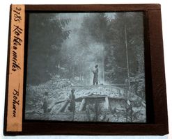 Glasdia Kohlenmeiler, Böhmen – Tschechei, um 1900