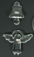 Glas Engel und Glocke von Kosta Boda