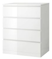 MALM 80x100 Hochglanz weiß