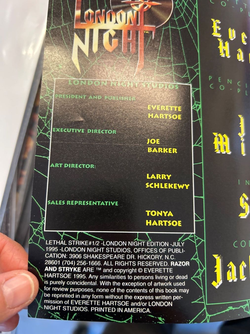 Fumetti: Lethal Strike # 1/2 NM London Night Comics Comic – Nuovo (secondo la descrizione) da Bern venduto da pacolino22 1