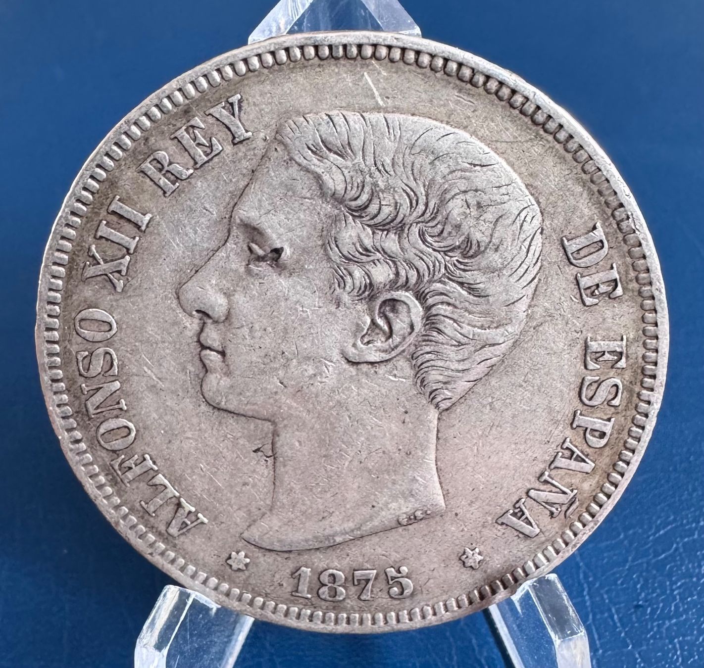 Tutti le monete: Spanien 5 Pesetas 1875 Alfonso XII Silber – Usato da Ebikon venduto da Dmasterx