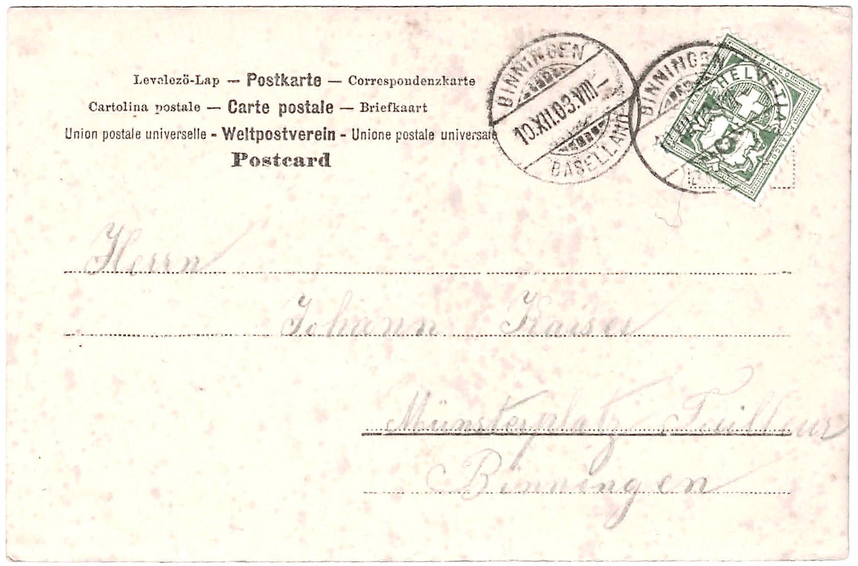 Cartoline postali: Model in der Show ca. 1900 – Usato da Oberdorf BL venduto da Hopfehuepfer 1