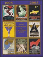 1905-2005, Vignetten-Block "Automobile Genf" tadellos erhalt