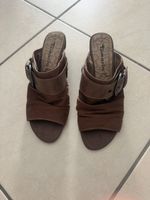 Pantoletten Gr. 39 Leder