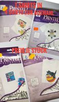 T-Shirt in 4 Sujets zum Verzieren (Konturen gedruckt) / NEU