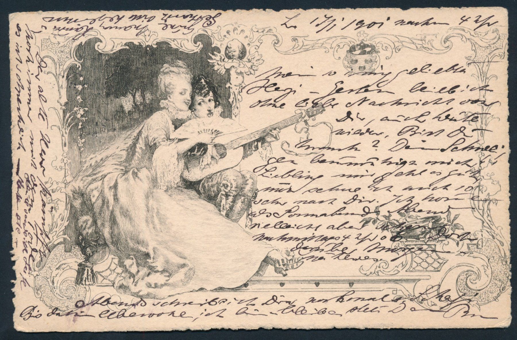 Grafica & Litografie: Litho: Mädchen mit Gitarre – Usato da Bonau venduto da Profila3