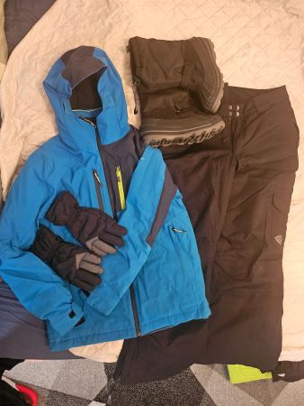Winter Set, 164: Skijacke, Hose, Schuhe (38), Handschuhe