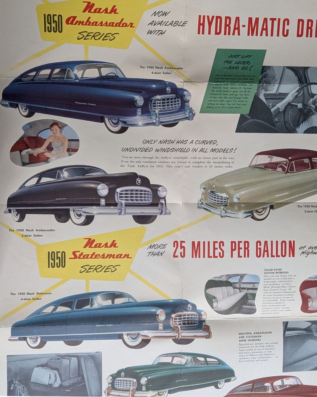 Dokumente: Nash 1950 Katalog, Original aus den USA – Gebraucht aus Olten von VanishingPoint.71