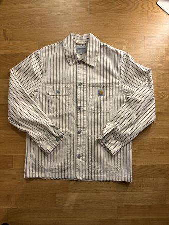 Carhartt lange Jacke Schwarz Weiss gestreift