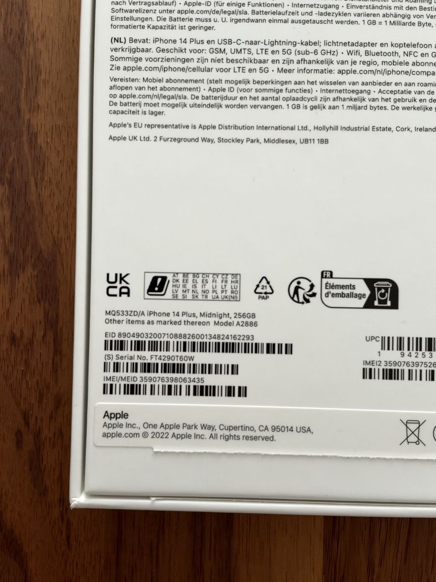 Apple Telefoni cellulari / Smartphones: iPhone 14 Plus - 256GB - midnight – Usato da Unterkulm venduto da soldbyvin 2