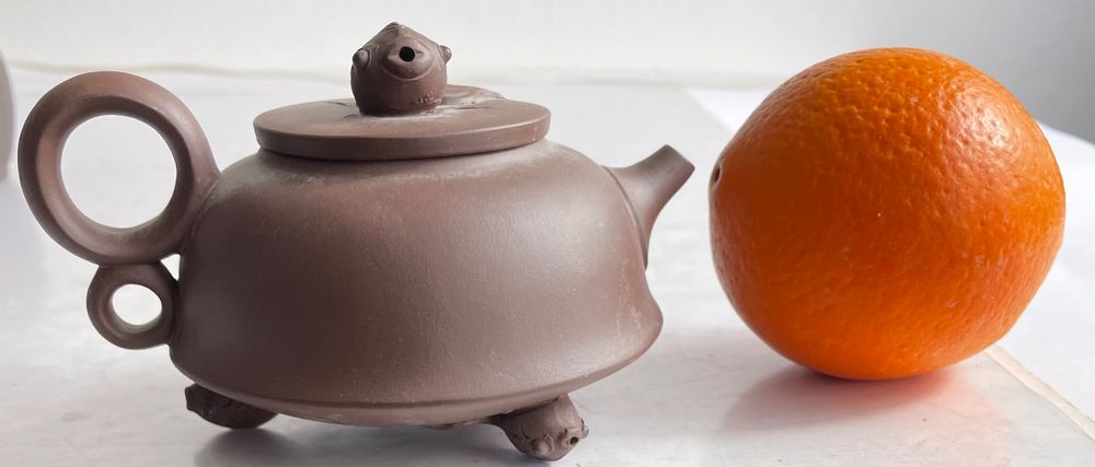 Chinesische Zisha Teekanne Aus Sesamschlamm, 320 Ml – Handgefertigte Ton-Teekanne Für Pu'er & Oolong Tee