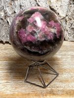 Pinker Turmalin in Rauchquarz Kugel 75mm 616g