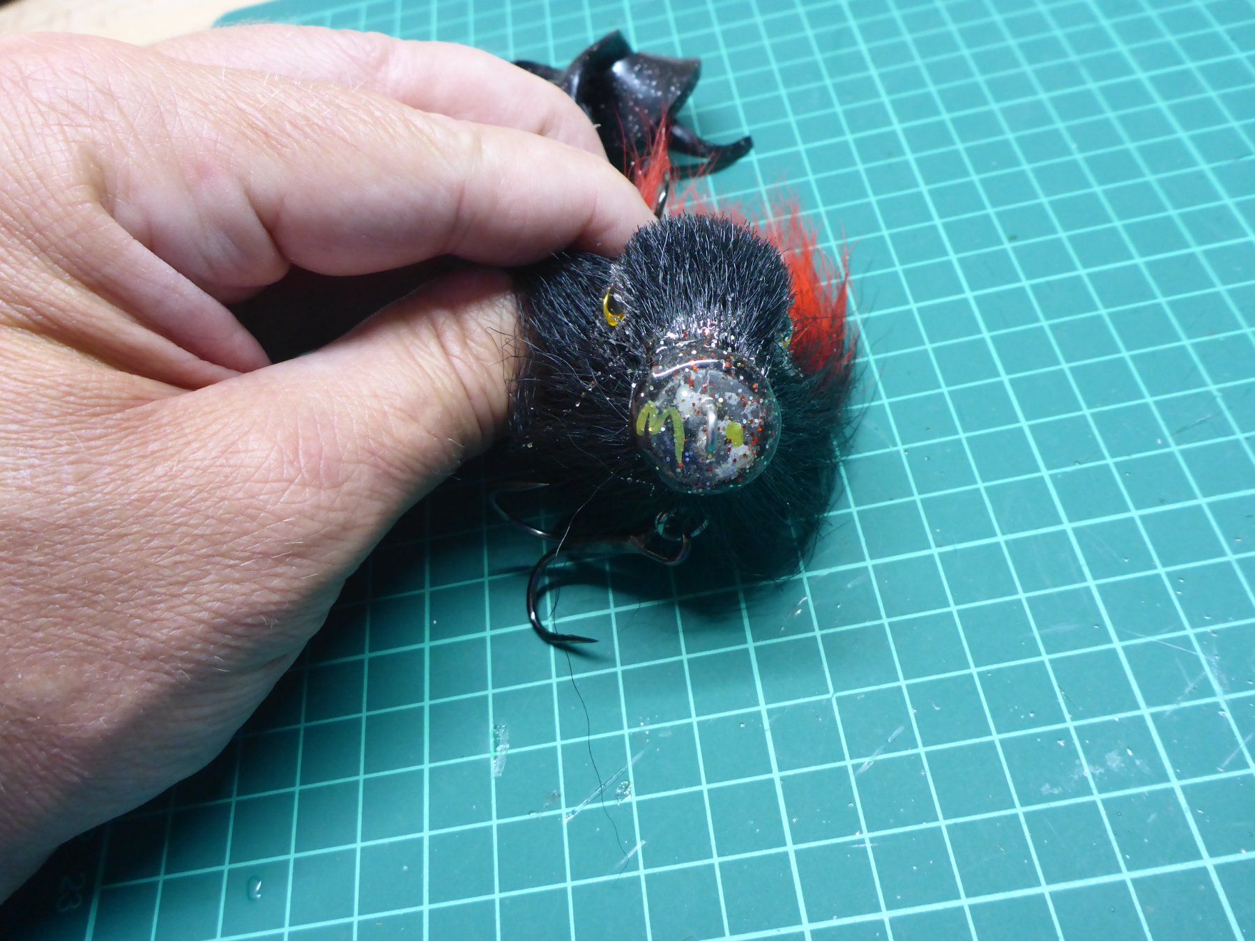 Esche: Hechtköder: Strike Pro Miuras Mouse MINI Schwarz/Rot – Usato da Toffen venduto da Biff2 2