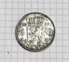 Nederland 1 Gulden 1955.  Silber