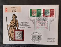 Numisbrief- Münzbrief: 100 Jahre Stehende Helvetia 1982