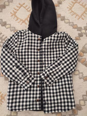 Mia & Noah Kinder Jacke kariert Kapuze Grösse 122/128
