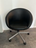 Bürostuhl schwarz ohne Armlehnen, höhenverstellbar