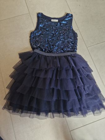 Kleid, Gr. 140, Pailletten, Rock, Paillettenkleid Abendkleid