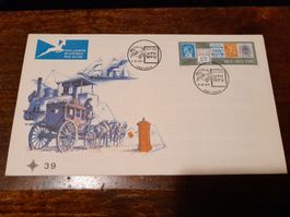 Enveloppe illustrée Afrique du Sud, timbres UPU 1874-1974
