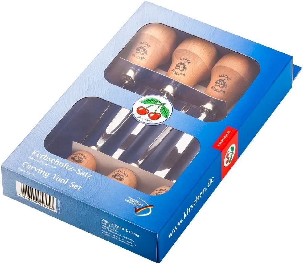 Tutti gli attrezzi: Kirschen 5696000 Kerbschnitzsatz 6teilig – Nuovo e nell'imballaggio originale da Bottighofen venduto da zaap
