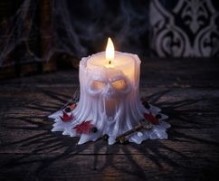 3D-Druck Halloween Totenkopf-Kerze, inkl. LED-Teelicht (9x5)