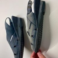 Gut erhaltene, blaue Sommersandalen, Grösse 41, Leder