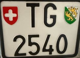 Kontrollschild TG 2540 (Motorrad)