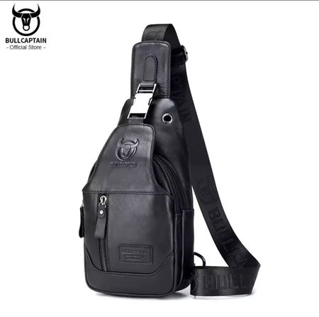 BULLCAPTAIN Mode Herren Leder Brusttaschen