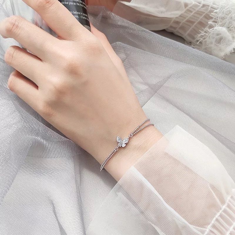 Bracciali & Braccialetti: silber armkette mit schmitterling – Nuovo e nell'imballaggio originale da St. Gallen venduto da yatoot26 2