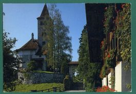 Brienz, Kirche, ungelaufen, Grossformat, ca. 1970