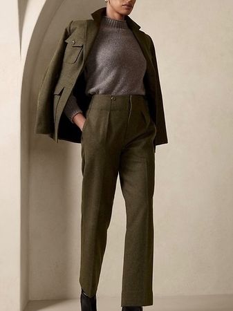 Banana Republic Nessa Woll-Hose Straight - Gr. 38